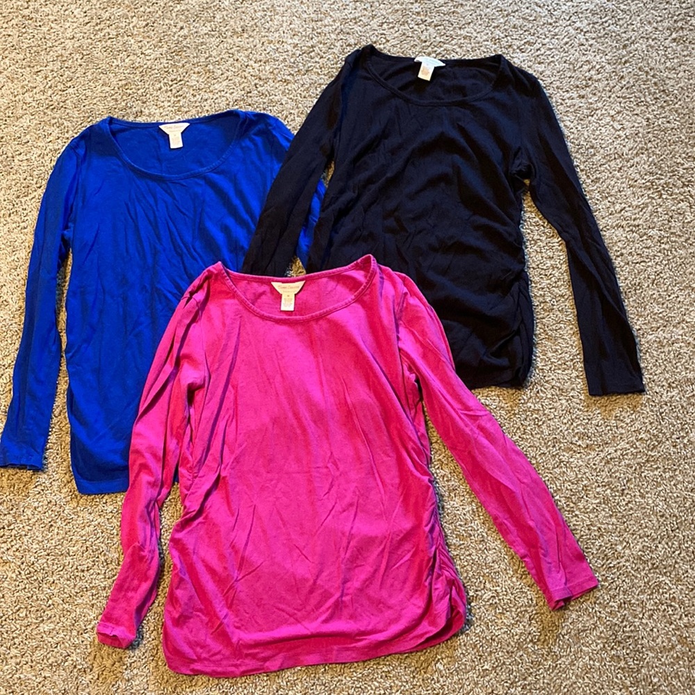 3 Long sleeve maternity tops